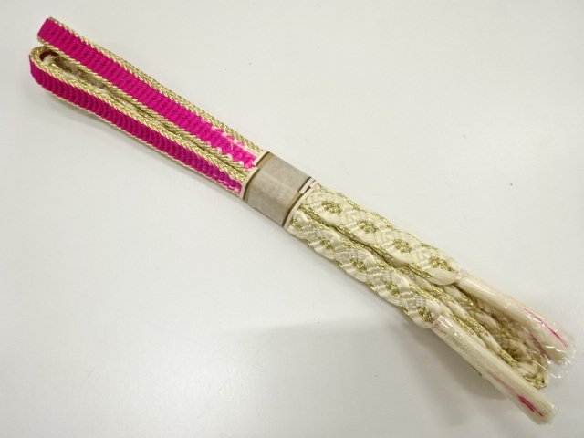 JAPANESE KIMONO / UNUSED HAND-TIED OBIJIME